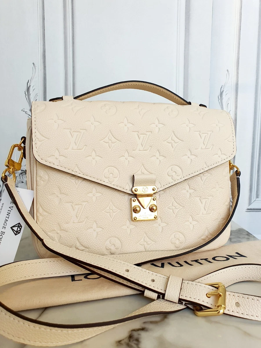 LOUIS VUITTON Pochette Metis Creme Beige EMPREINTE LEDERHandtasche 