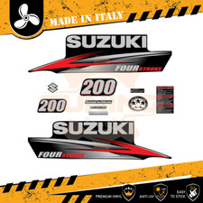 Decalcomania Adesivi Motore Fuoribordo Suzuki 200cv - Four Electronic RED