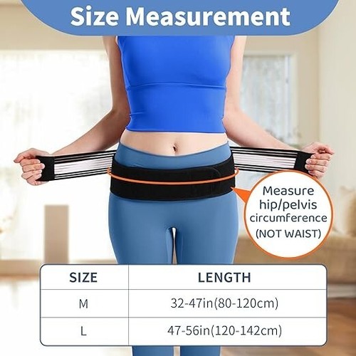 Sacroiliac Belt for Sciatic Pain -Back Support Brace for Lower Back Pain, Pelvis - Picture 6 of 9