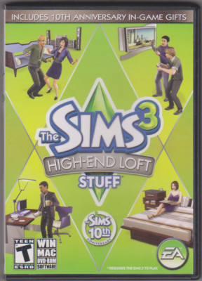 Sims 3: High-End Loft Stuff (Windows/Mac, 2010) ~ Used Complete ~