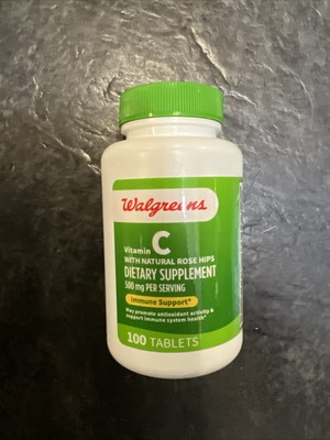  Walgreens Vitamin C With Natural Rose Hips 500mg - 100 Tablets