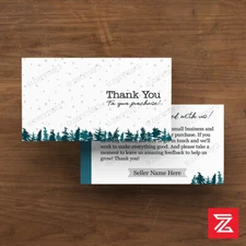 Thank You For Your Purchase 500 Business Cards Pro Design 16pt UV Gloss or Matte