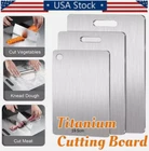Titanium Cutting Board Double-Sided Titanium Cutting Boards for Kitchen Camping