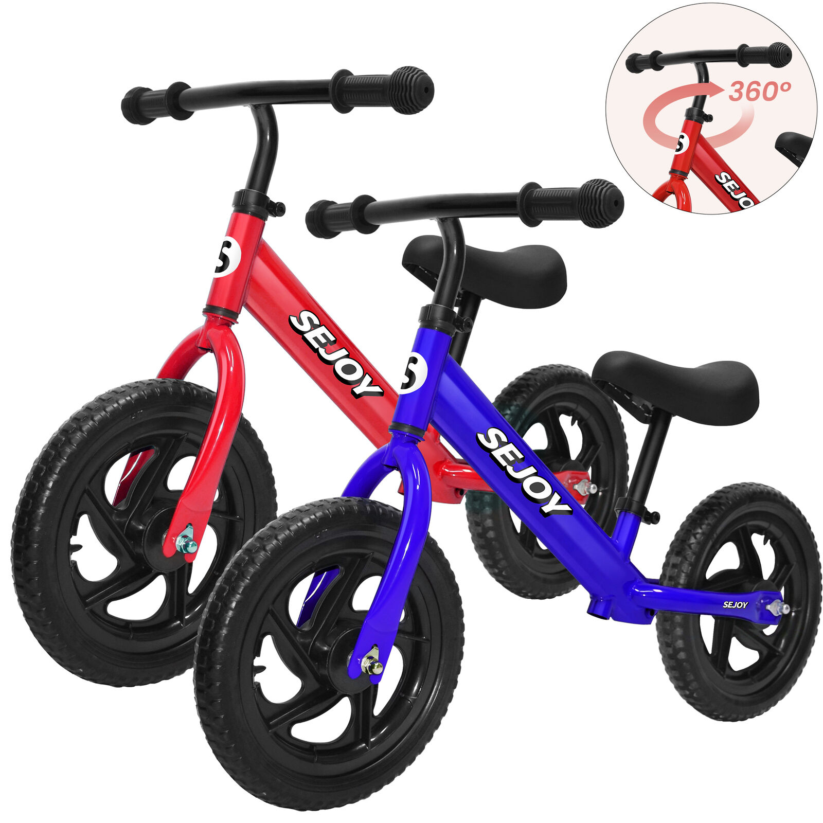 SEJOY 12'' Sport Bike No Pedal Balance Bicycle 2-6 Years Kids Toddler Training