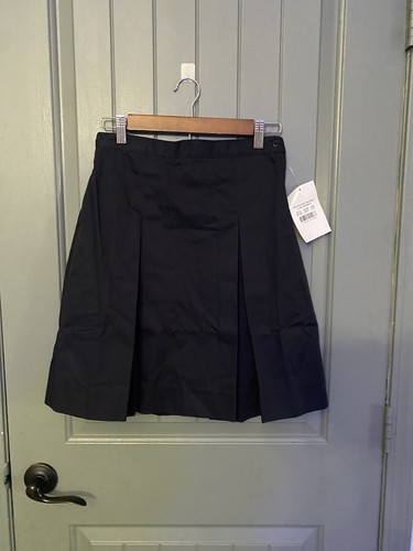 Classroom School Uniforms Girls Plus kick pleated Uniform Navy Blue Skirt 8 1/2 - Picture 2 of 7