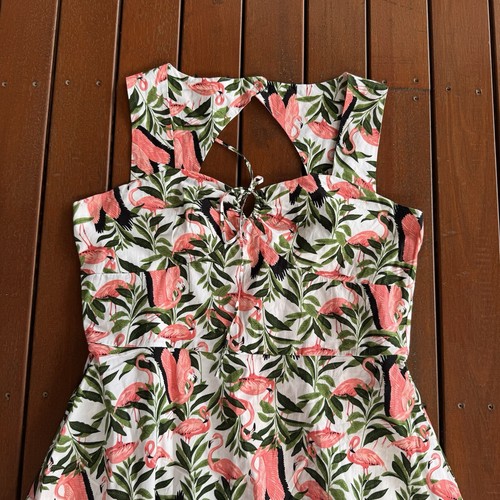Vestido Revival Talla 16 Ajuste y Acampanado Flamenco Rockabilly Cóctel - Imagen 3 de 8