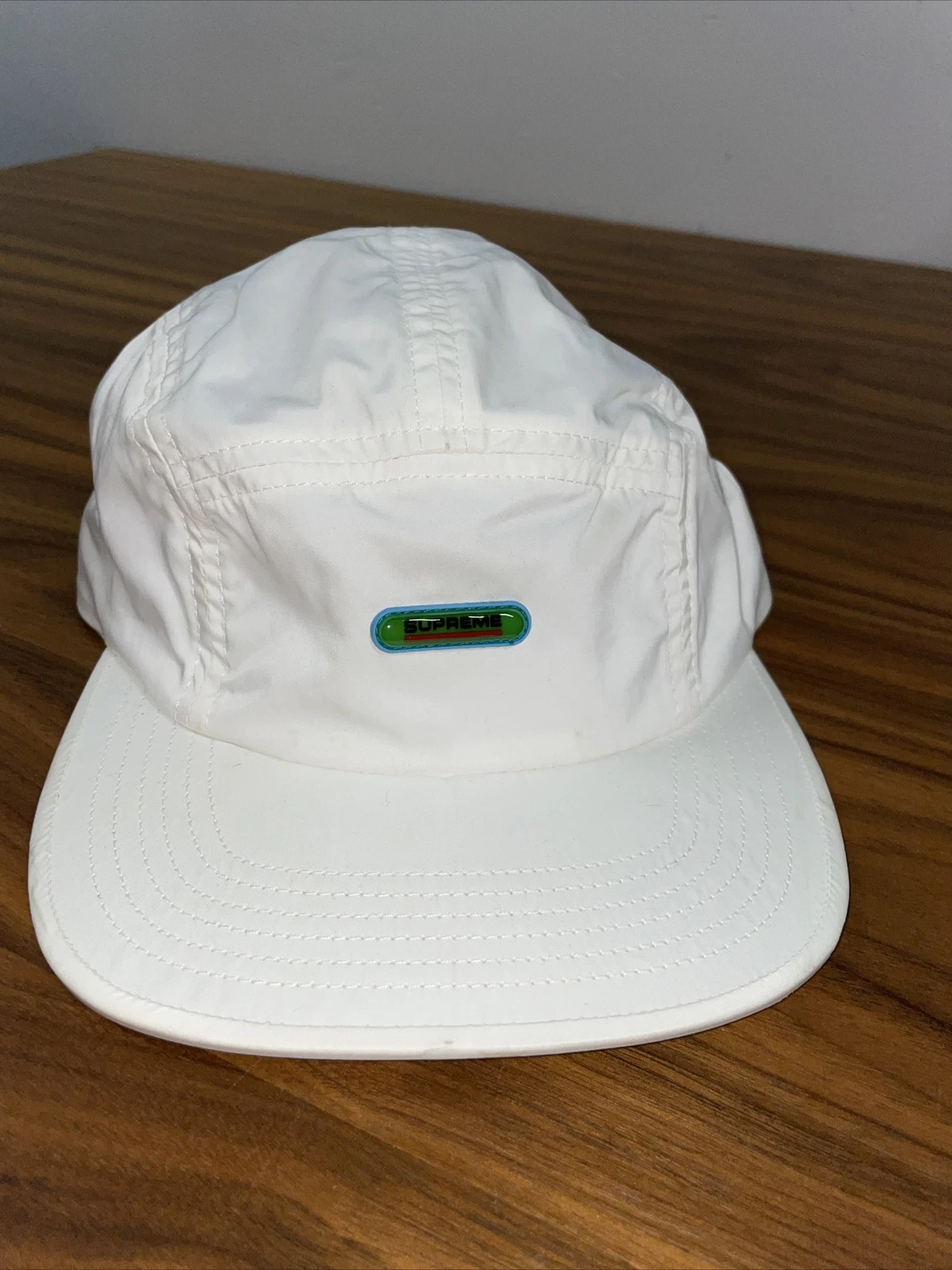 Supreme Clear Patch Camp Cap FW18 2018   Blanc (logo boîte rare)