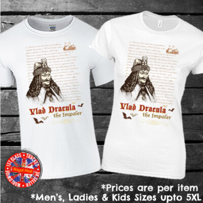 T-Shirt Vlad the Impaler Rumänien Translyvanien Herren Damen Kinder Graf Dracula