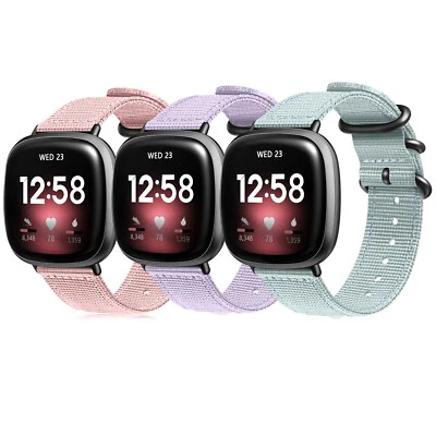 For Fitbit Versa 3/ Fitbit Sense Watch Band Nylon Woven Strap Replacement