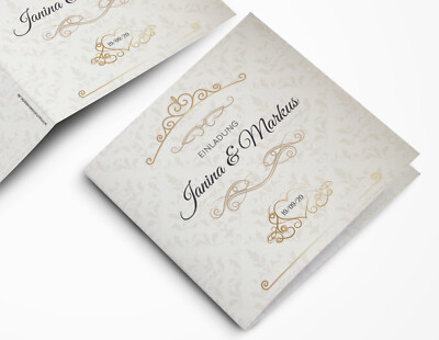 Einladungskarten Hochzeit Hochzeitskarten mit Druck -  Ornament