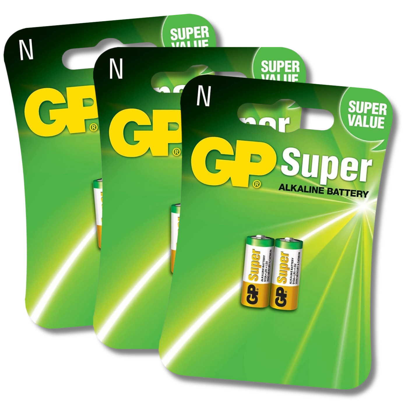 6x GP LR1 Batteries 1.5V Super Alkaline N E90 MN9100 GP910A *EXPIRY 09/2027*