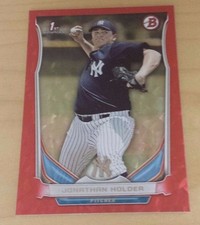 2014 Bowman Draft DP88 Jonathan Holder Red Ice Parallel 013/150 New York Yankees