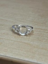 7x9 MM Oval Semi Mount Ring,9X7 Oval Semi Mount Blank Ring,925 Silver Oval Mount