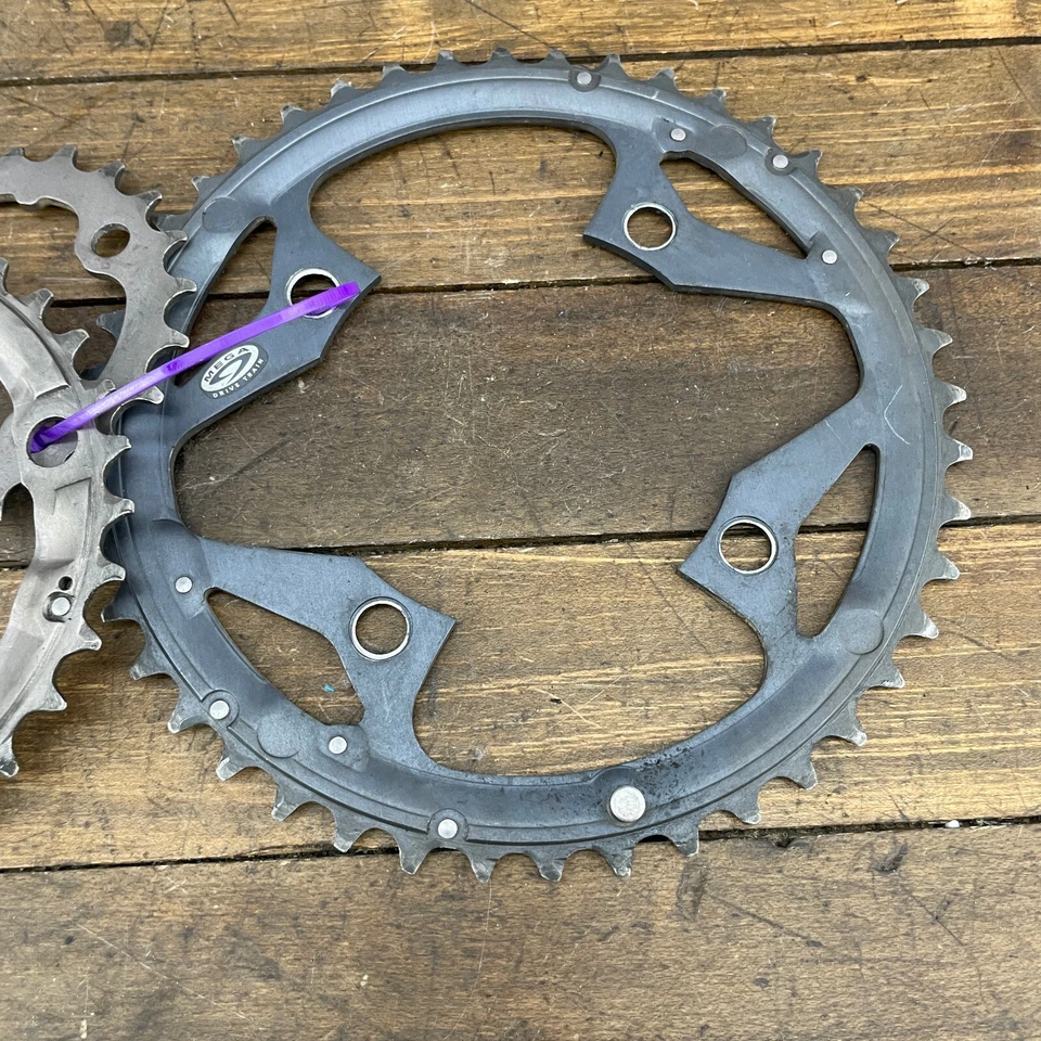 Shimano Deore LX FC-M570 Chainring Set TRIPLE 104 BCD 9s Vintage Tour 9 44t 90s - Image 4 of 4