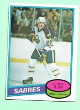 (1) LINDY RUFF 1980-81 O-PEE-CHEE # 319 SABRES  ROOKIE EX/EX+  CARD (N1029). rookie card picture