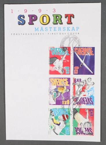 MayfairStamps Sweden FDC 1993 Block Sports Championships Block First Day Cover a