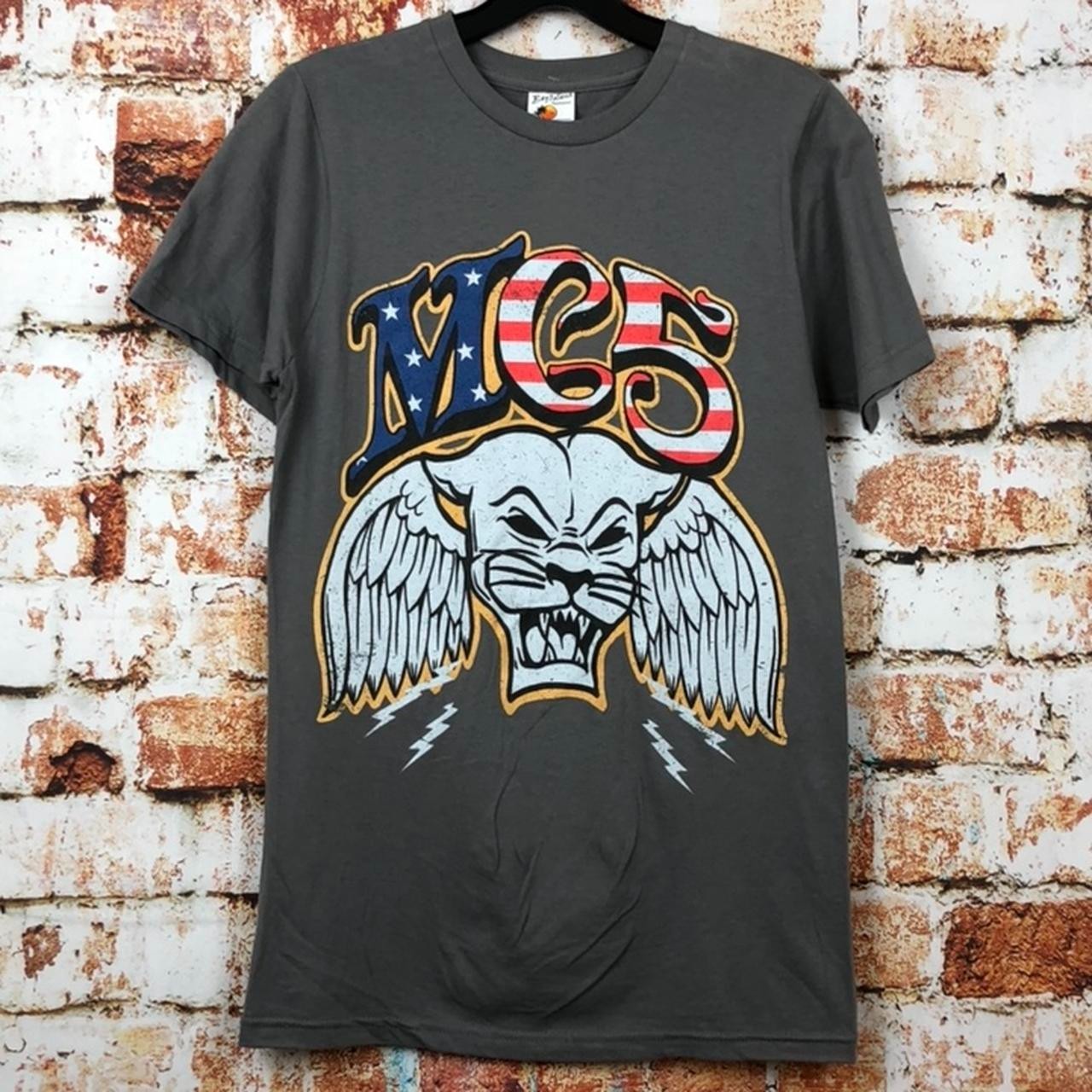 Vintage MC5 Rock Tour Concert short sleeve charcoal color shirt KV37100