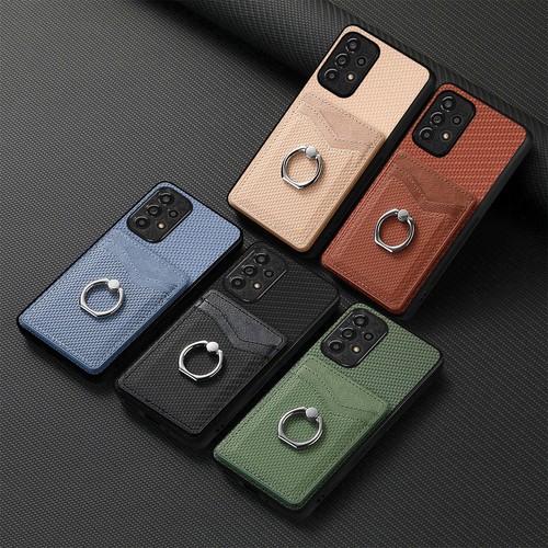 Carbon Fiber Ring Case Shockproof Cover For Samsung Note 10 10+ 20 Ultra S9+ S8+ - Picture 8 of 16