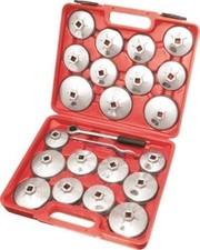 22 Pc Cast Aluminum Oil Filter Cup Type Oil Filter Cap Wrench Set Socket Set