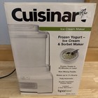 Cuisinart Frozen Yogurt Ice Cream &Sorbet Maker Model Ice-21 NIB