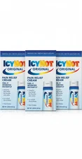 3 Pack Icy Hot Original Pain Relief Cream 1.25 Oz (35.4 g) Each Fast Shipping