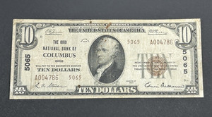 1929 $10 National Currency ***Columbus, Ohio*** Note US Bill LOW Shipping!!!