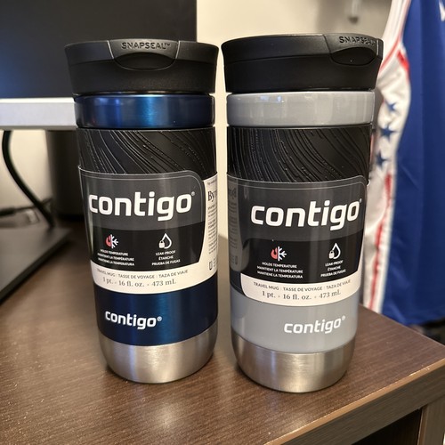 Contigo Byron 2.0 Stainless Steel Travel Mug with SNAPSEAL Lid 16oz. 2 Pack