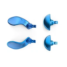 4x Blue Stainless Steel Back Button Paddles For PS5 Edge Controller Replace Part