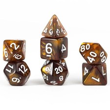 Sirius Dice Unearthed Treasure Topaz Polyhedral Set 7 Role Playing Games