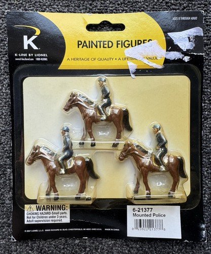 FIGURAS PINTADAS POLICÍA MONTADAS ESCALA O LIONEL K-LINE 6-21377 NUEVAS | Condition: New