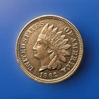 1862 Indian Head Penny - AU Full Liberty - 4 Diamonds - Collectors Choice.