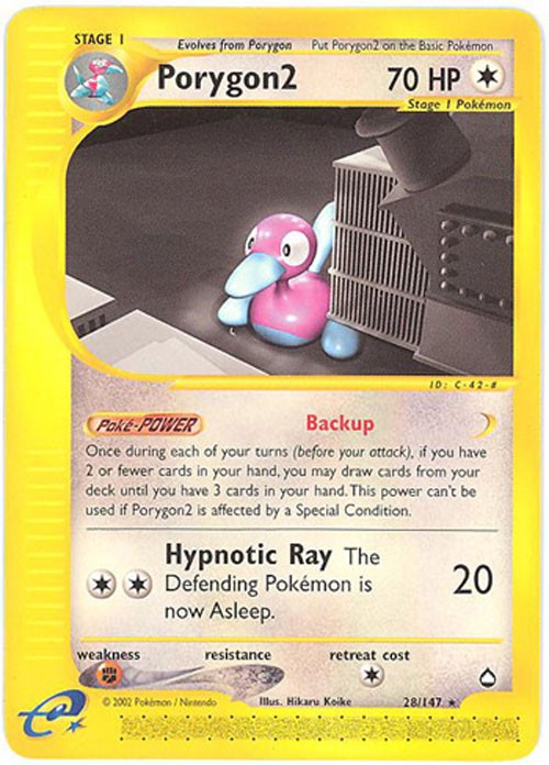 Pokemon Card - Aquapolis 28/147 - PORYGON2 (rare) - NM