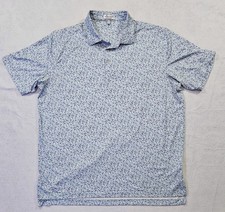 Peter Millar Mens Size XL Summer Comfort Golf Polo Shirt Cocktail All Over Print