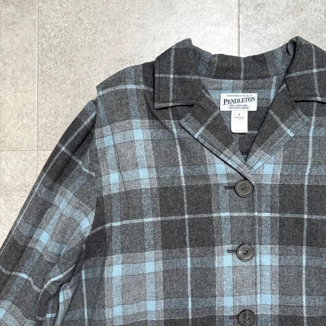 Pendleton Men's L Check Pattern Wool Jacket Relax… - image 2