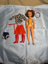 Vintage 1963 Sindy 1st Edition Pedigree MadeIn England On Head  / leather looker