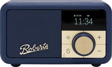 Roberts Revival PETITE2 FM/DAB/DAB+ Digital Radio with Small, Midnight Blue 