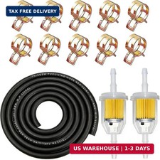 1/4 Inch ID Fuel Line Hose Kit, 5/16 Inch 1/4 Inch Fuel Filter, 6 Foot Fuel Hose