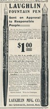 Magazine Ad - 1902 - Laughlin Fountain Pens - Detroit, MI