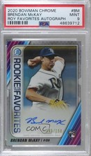 2020 Bowman Rookie of the Year Favorites Chrome Brendan McKay PSA 9 Auto 2l4
