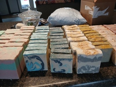 1lb Assorted Soap Sampler, men & women organic.
