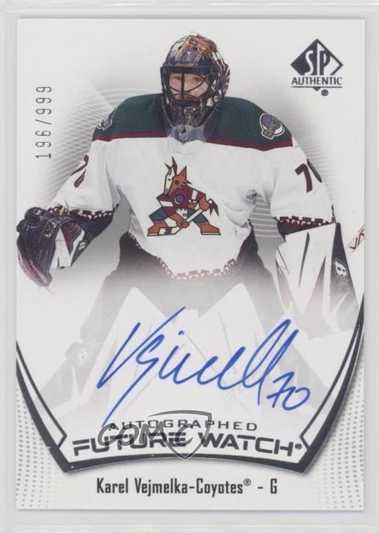 2021 SP Authentic Future Watch 196/999 Karel Vejmelka #170 Rookie Auto RC 0ta8