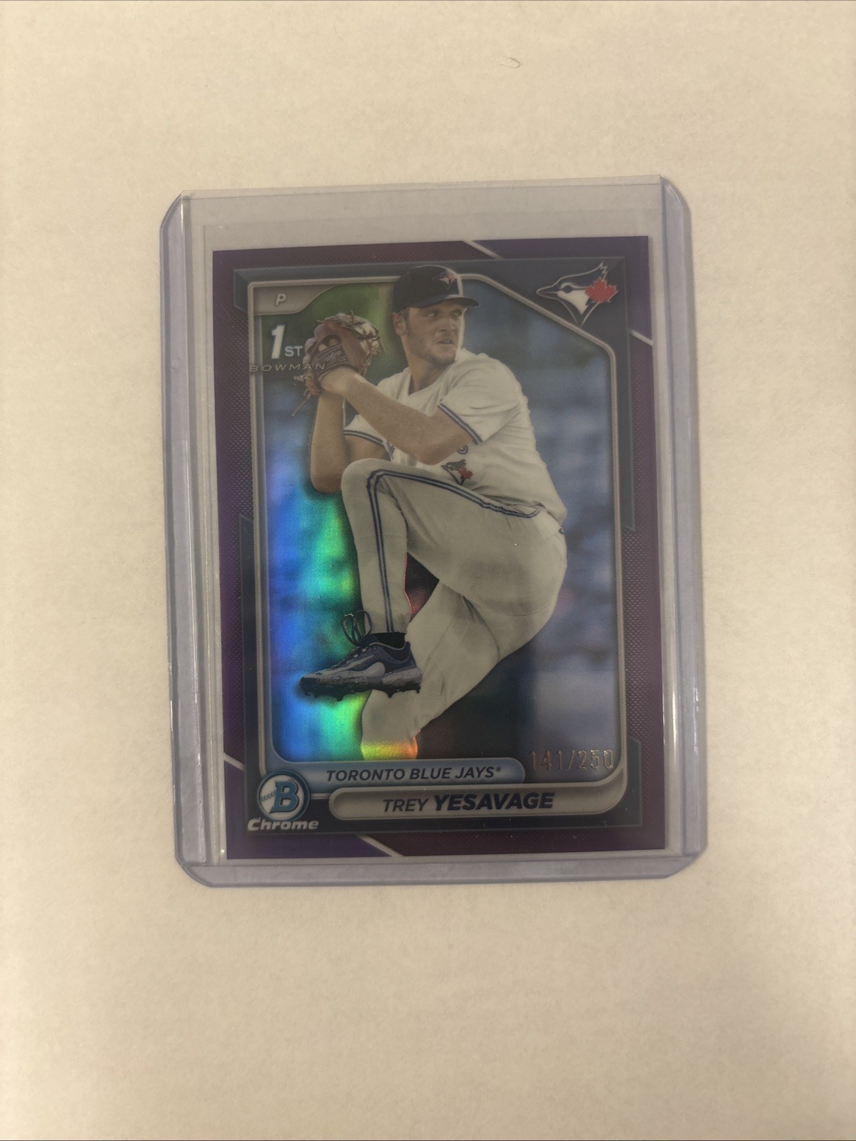 2024 Bowman Draft - Chrome Trey Yesavage #BDC-92 Purple Refractor /250 (RC)