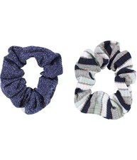 American Eagle Womens 2-Pack Hair Scrunchie, Blue