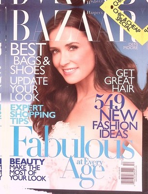 HARPER'S BAZAAR  DEMI MOORE GET GREAT HAIR 549 NEW FASHION IDEAS APRIL 2010B2062