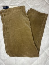 Vintage Polo by Ralph Lauren Corduroy Pants Trouser Men's Size 35x30 Khaki
