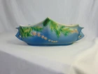 Roseville Art Pottery Vintage Bleeding Heart Blue 382-10" Console Bowl 1940's