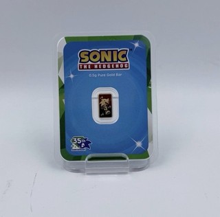 SONIC THE HEDGEHOG 0.5G 999.9 PURE GOLD BAR MINTAGE 7500