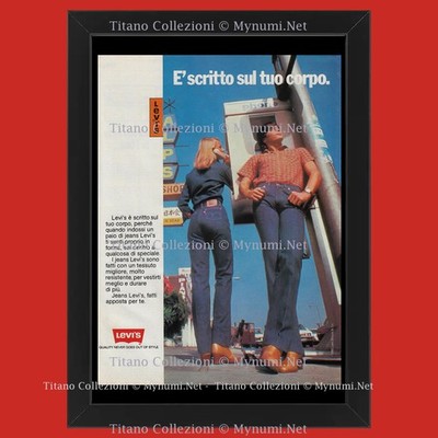 1980 * Original Werbung 'Levi s - Es steht auf deinem Körper geschrieben' im Rahmen