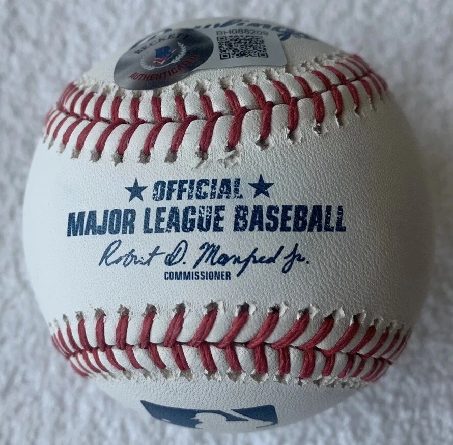 Béisbol autografiado Edison Volquez Cincinnati REDS - Código QR Beckett Foto 2 de 4