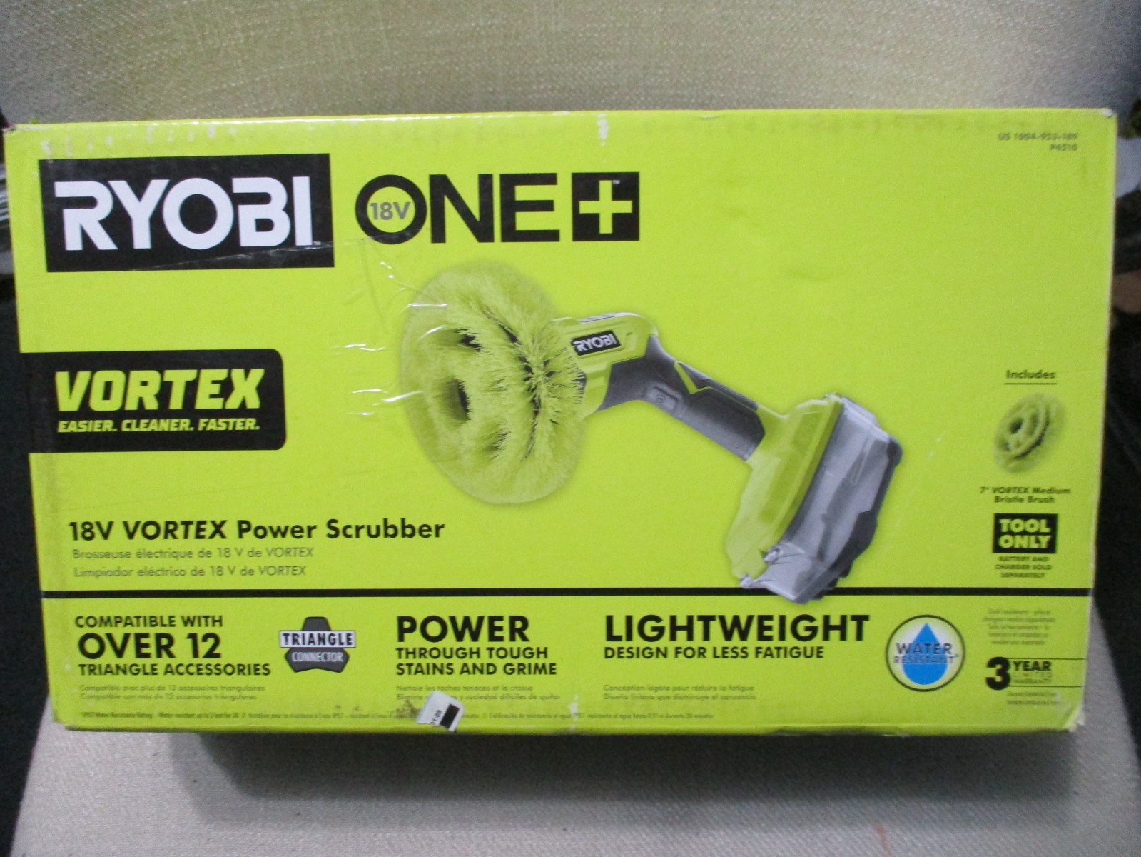 RYOBI ONE+ 18V Cordless VORTEX Power Scrubber (Tool Only) No Battery P4510